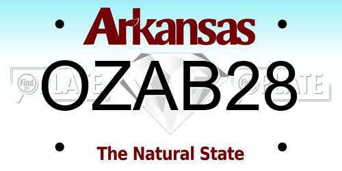 OZAB28 Arkansas License Plate
