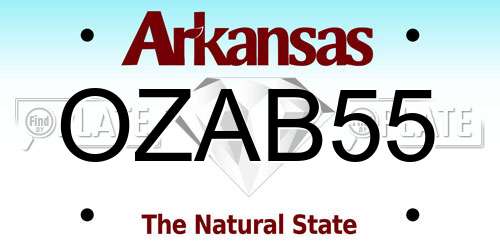 OZAB55 Arkansas License Plate