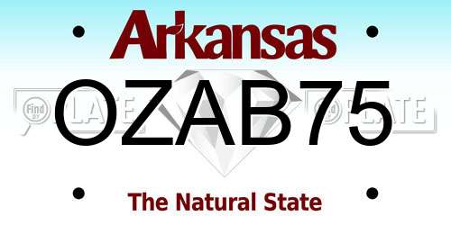 OZAB75 Arkansas License Plate