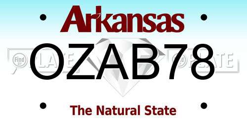 OZAB78 Arkansas License Plate