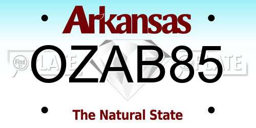 OZAB85 Arkansas License Plate