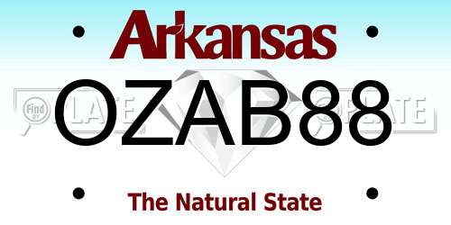 OZAB88 Arkansas License Plate