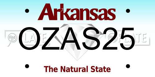 OZAS25 Arkansas License Plate