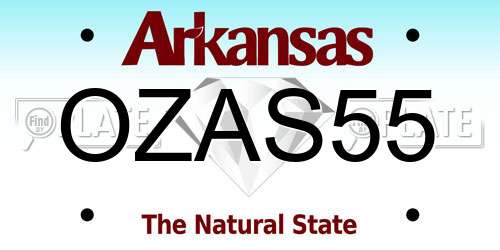 OZAS55 Arkansas License Plate