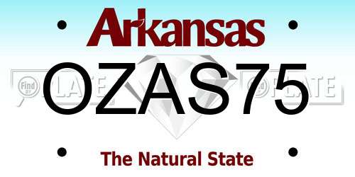 OZAS75 Arkansas License Plate