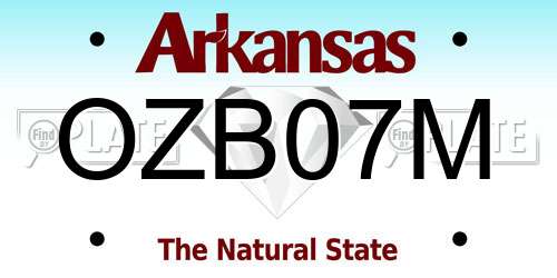OZB07M Arkansas License Plate