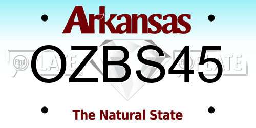 OZBS45 Arkansas License Plate