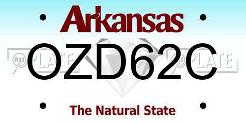 OZD62C Arkansas License Plate