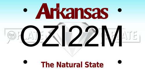 OZI22M Arkansas License Plate