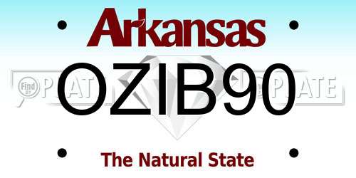 OZIB90 Arkansas License Plate