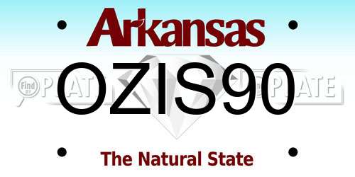 OZIS90 Arkansas License Plate