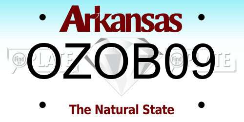 OZOB09 Arkansas License Plate