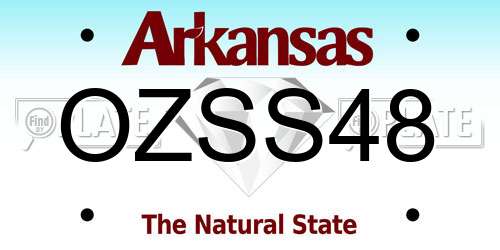 OZSS48 Arkansas License Plate