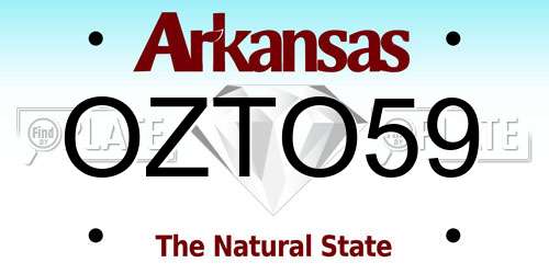 OZTO59 Arkansas License Plate