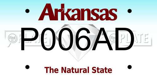 P006AD Arkansas License Plate
