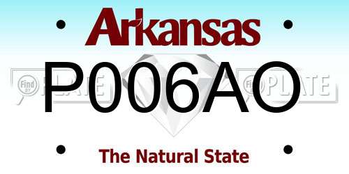 P006AO Arkansas License Plate