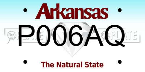 P006AQ Arkansas License Plate