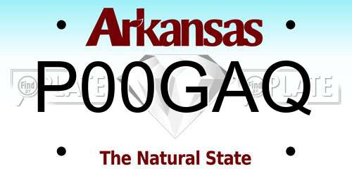 P00GAQ Arkansas License Plate