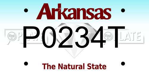 P0234T Arkansas License Plate