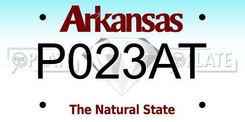P023AT Arkansas License Plate