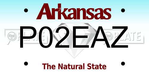 P02EAZ Arkansas License Plate