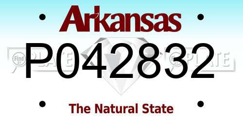 P042832 Arkansas License Plate