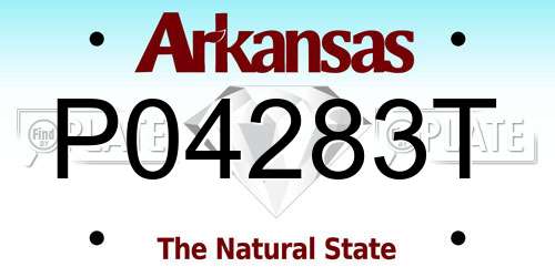 P04283T Arkansas License Plate