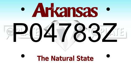 P04783Z Arkansas License Plate
