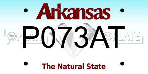 P073AT Arkansas License Plate