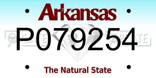 P079254 Arkansas License Plate