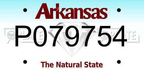 P079754 Arkansas License Plate