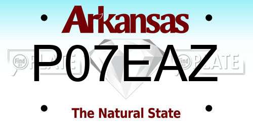 P07EAZ Arkansas License Plate