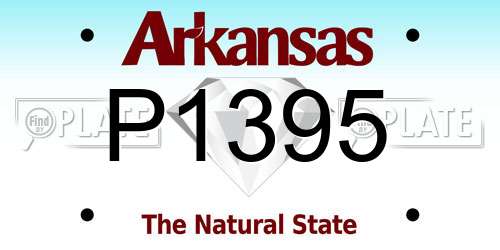P1395 Arkansas License Plate