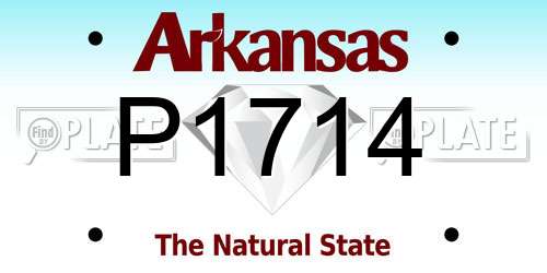 P1714 Arkansas License Plate