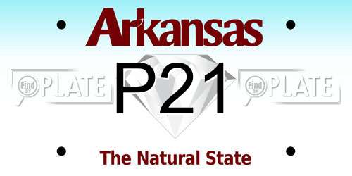 P21 Arkansas License Plate