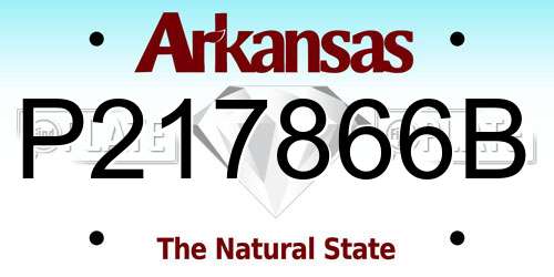 P217866B Arkansas License Plate