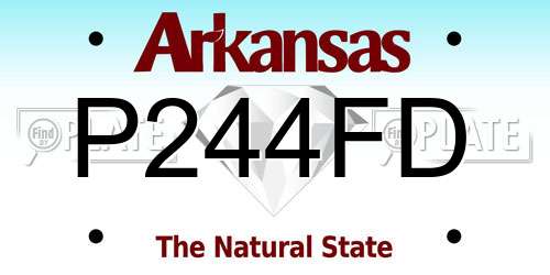 P244FD Arkansas License Plate