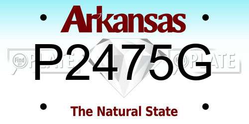 P2475G Arkansas License Plate