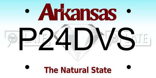 P24DVS Arkansas License Plate