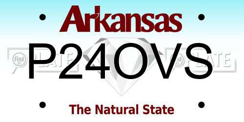 P24OVS Arkansas License Plate