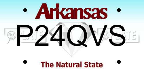 P24QVS Arkansas License Plate