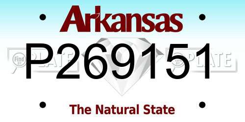 P269151 Arkansas License Plate