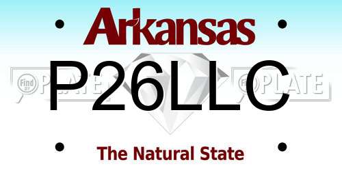P26LLC Arkansas License Plate