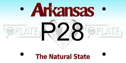 P28 Arkansas License Plate