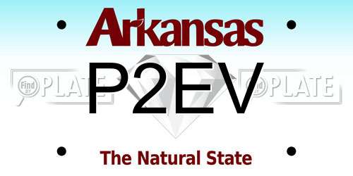 P2EV Arkansas License Plate