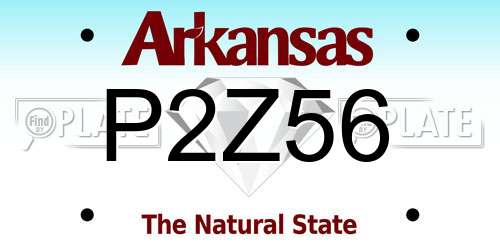 P2Z56 Arkansas License Plate