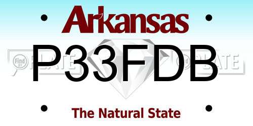 P33FDB Arkansas License Plate