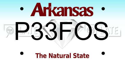 P33FOS Arkansas License Plate