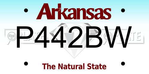 P442BW Arkansas License Plate