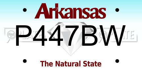 P447BW Arkansas License Plate